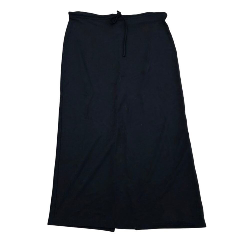 Vintage Gap Black Long Skirt with Back Slit sz Medium Basic Y2K 2000s Casual